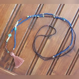 The Noisy Plume beaded tassel necklace